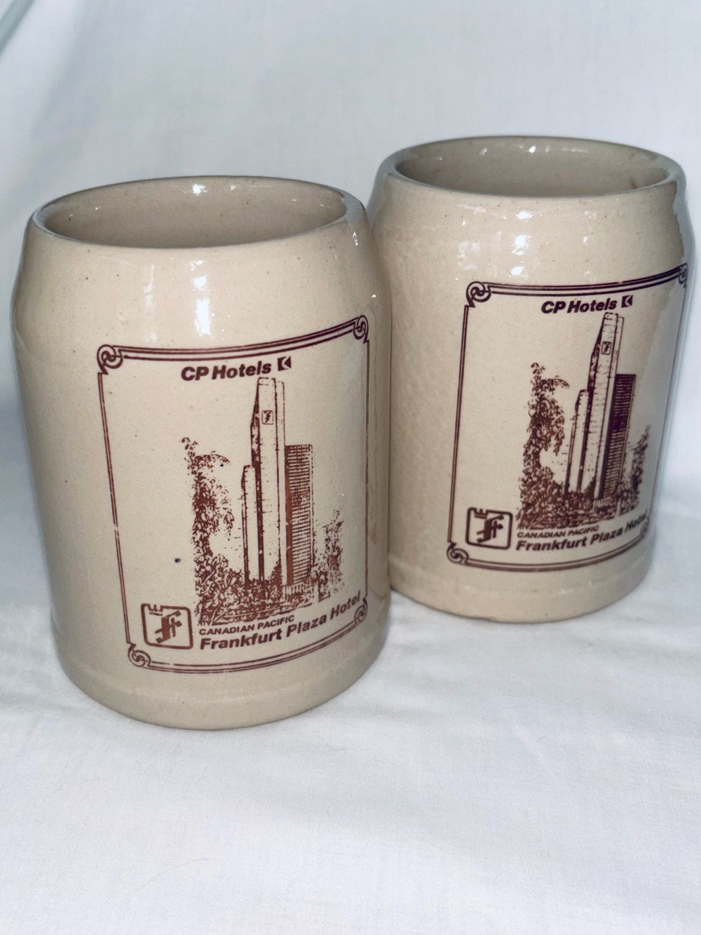 Vintage CP Hotels Canadian Pacific Frankfurt Plaza 1970s Germany Stoneware Stein